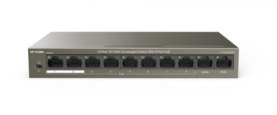 Фотография товара 'Tenda F1110P-8-63W коммутатор IP-COM, который предоставляет 8 портов PoE 10/100M RJ45'