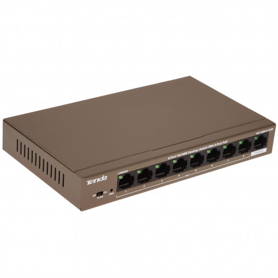 Фотография товара 'Tenda TEF1109P-8-102W коммутатор, который предлагает 9 портов 10/100M RJ45'